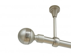 Galerie simpla prindere tavan fara inele james 19 mm crom mat