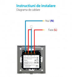 Modul intrerupator tactil simplu WiFi 20A - Img 2