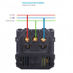 Modul priza simpla + USB-A + USB-A 2.1A - Img 5