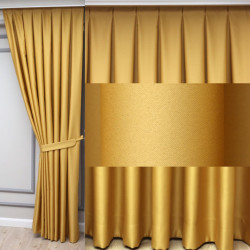Set complet pentru fereastra BLACKOUT DRAPERIE Red FIESTA SATEN GALBEN RUGINIU 022+ PERDEA VOAL508 - Img 3