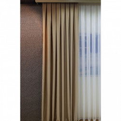 Set complet pentru fereastra DRAPERIE SATEN Bej 501+ PERDEA VOAL508 - Img 3