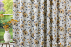 DRAPERIE CU REJANSA MENDOLA ORTIGIA MUSTAR-GRI 01 - Img 1