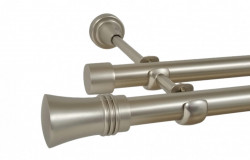 Galerie dubla fara inele CAPRI 19 mm CROM MAT - Img 1