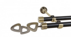 Galerie dubla fara inele duo LILLET 19/19 mm negru aur antic - Img 1