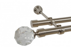 Galerie dubla fara inele kula crystal 19 mm inox - Img 1