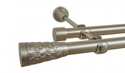 Galerie dubla fara inele SEVILLA 19 mm CROM MAT - Img 1