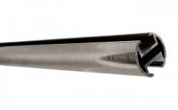 Galerie dubla PRINDERE PERETE suport universal TEAVA PROFIL -CILINDRU NEGRU /19 -INOX - Img 3