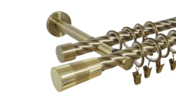 Galerie dubla twist prindere perete picior universal valeo 19/19 aur antic - Img 1