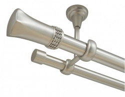 Galerie fara inele pluton crystal tavan - 25/19 - crom mat - Img 1
