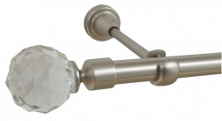 Galerie simpla fara inele KULA CRYSTAL /19 - crom mat - Img 1