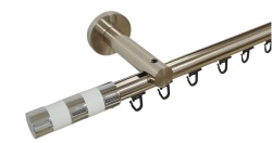 Galerie SIMPLA PRINDERE PERETE TEAVA PROFIL 19 MM -CILINDRU ALB- INOX - Img 1