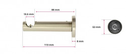 Galerie SIMPLA PRINDERE PERETE TEAVA PROFIL 19 MM -KULA CRYSTAL- INOX - Img 4