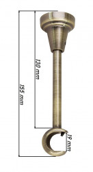 Galerie simpla prindere tavan fara inele carter 19 mm crom mat - Img 3
