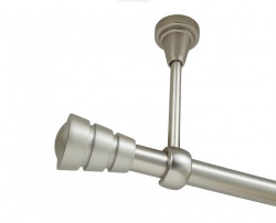 Galerie simpla prindere tavan fara inele corso 19 mm crom mat - Img 1