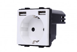 Modul priza simpla + USB-A + USB-A 2.1A - Img 6