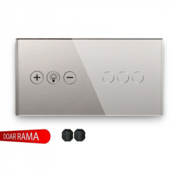 Panou întrerupător dimmer (Variator tensiune) WiFi+triplu din sticlă M1 - Img 4