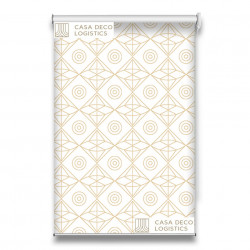 Roletă textilă Royal 5018 cu model geometric elegant auriu