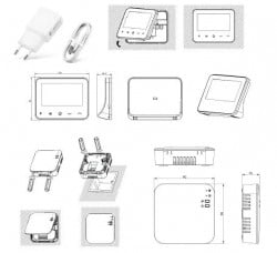Termostat Inteligent TORWT-20 Portabil, cu WiFi+RF, ecran tactil, pentru centrale pe gaz, incalzire in pardoseala - Img 3