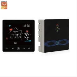 Termostat Inteligent TORWT-25 Portabil, cu WiFi+RF, ecran tactil, pentru centrale pe gaz, incalzire in pardoseala Negru