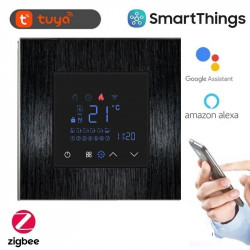 Termostat inteligent Zigbee pentru incalzire in pardoseala pe baza de apa, cu rama de aluminiu - Img 1