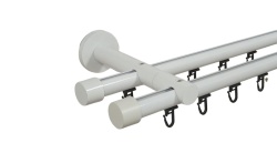 Galerie dubla Capacel teava profil alb 19mm/19mm - Img 1