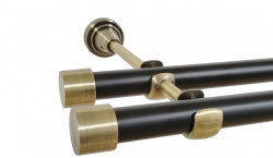 Galerie dubla fara inele duo DOP 19/19 mm negru aur antic - Img 1