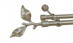 Galerie dubla fara inele GALAZ 19 mm CROM MAT - Img 1