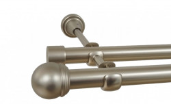 Galerie dubla fara inele TODI MAX 19 mm CROM MAT - Img 1
