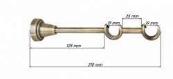Galerie dubla fara inele todi max 19 mm inox - Img 3
