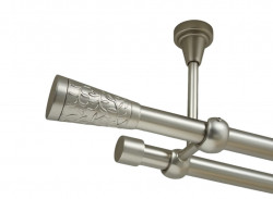 Galerie dubla sevilla fara inele prindere tavan 19/19 mm crom mat