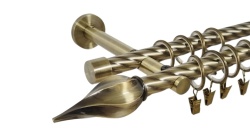Galerie dubla twist prindere perete picior universal twister 19/19 aur antic - Img 1