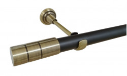 Galerie simpla fara inele CYLINDRU /25 - negru/aur antic - Img 1