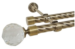 Galerie TWIST dubla KULA CRYSTAL fara inele 19/19 mm - aur antic - Img 1