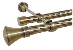 Galerie TWIST dubla PRINCE fara inele 19/19 mm - aur antic - Img 1
