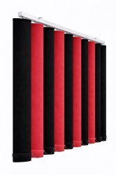 Jaluzele verticale blackout 2 culori negru / roșu închis – Stella 8270 / 8170