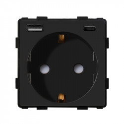 Modul priza simpla + USB-A + USB-C 3.1A - Img 2