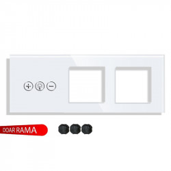 Panou întrerupător dimmer (Variator tensiune) M1+ramă dublă priză din sticlă - Img 4