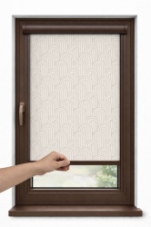 Roletă Premium cu arc, fără lanț – Material textil ROYAL 5002, casetă și ghidaje aluminiu