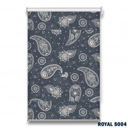 Roletă textilă Royal 5004 gri cu model paisley elegant
