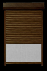 Rulou Exterior Aluminiu Nuc cu Plasă Insecte – Acționare Manuală