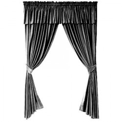 SET DRAPERIE,Casa Deco Logistics,soft V44 CU MANTOVAN GRI INCHIS - Img 1