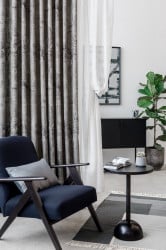 DRAPERIE CU REJANSA MENDOLA COBALT NEGRU-GRI 02 - Img 3