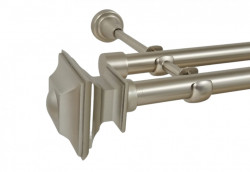 Galerie dubla fara inele VERDI 19 mm CROM MAT - Img 1