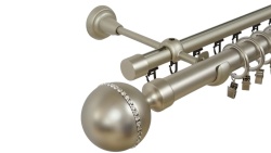 Galerie dubla kalisto crystal , teava neteda si profil,grosime 25 si 19mm, crom mat