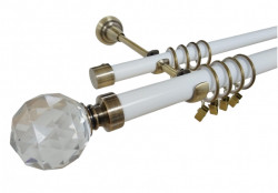 Galerie dubla KULA CRYSTAL - 25/19 - alb/aur antic - Img 1