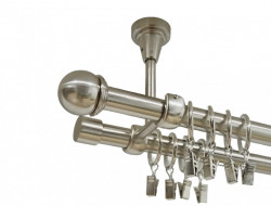 Galerie dubla TODI MAX prindere tavan 19 mm inox - Img 1