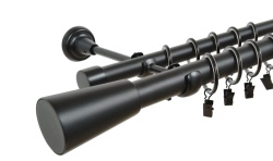 Galerie dubla walec basic negru 25/19mm - Img 1