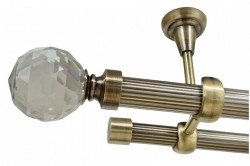 Galerie fara inele tavan KULA CRYSTAL STRIAT - 25/19 - AUR ANTIC - Img 1