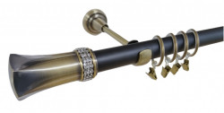 Galerie simpla PLUTON CRYSTAL /25 - negru/aur antic - Img 1
