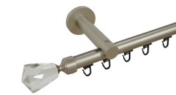Galerie SIMPLA PRINDERE PERETE TEAVA PROFIL 19 MM -CRISTAL CONE- CROM MAT - Img 1